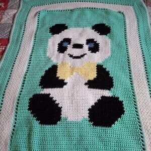 Handmade Panda Baby Blanket